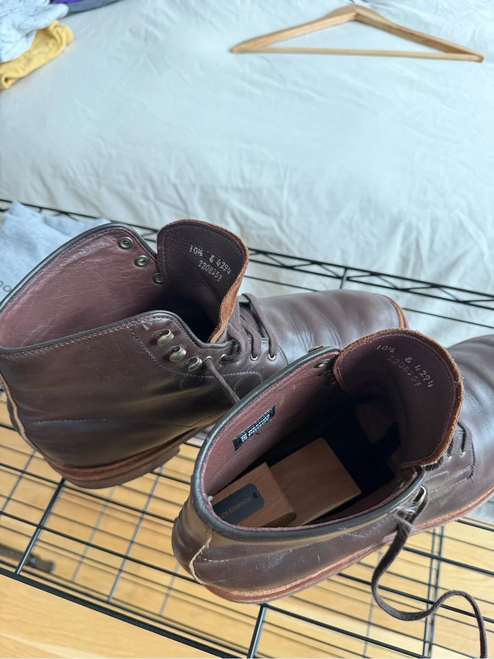 Allen Edmonds Dark Brown Leather Lace-Up Boots